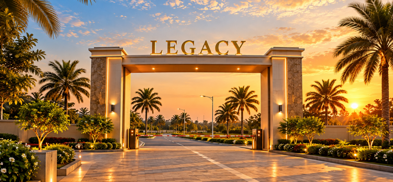 Legacy Project entrance arch at gauribidnur